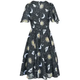 Hell Bunny Solaris Kleid Midi Schwarz XL