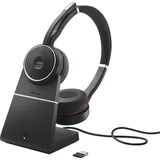 JABRA Evolve 75 SE MS Stereo - Headset - On-Ear - Silber