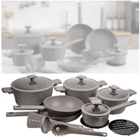 Berlinger Haus Design Topf-Set 15-tlg. Kochtopf + Saucentopf + Kochbesteck + Untersetzer