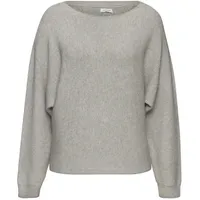 LASCANA Rundhalspullover Damen grau meliert Gr.32/34