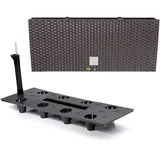 Pflanzkübel rechteckig Blumentopf Pflanzkasten 80 cm 72 L Umbra Rattan Optik