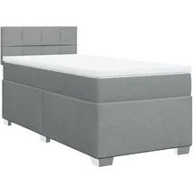 vidaXL Boxspringbett 90 x 200 cm Hellgrau