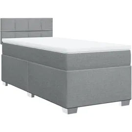 vidaXL Boxspringbett 90 x 200 cm Hellgrau
