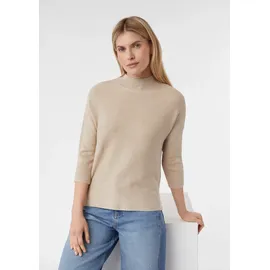 Comma, Strickpullover mit Stehkragen Beige 44