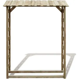 vidaXL Kaminholzregal Kiefer 150 x 44 x 176 cm Holz Außenbereich Braun