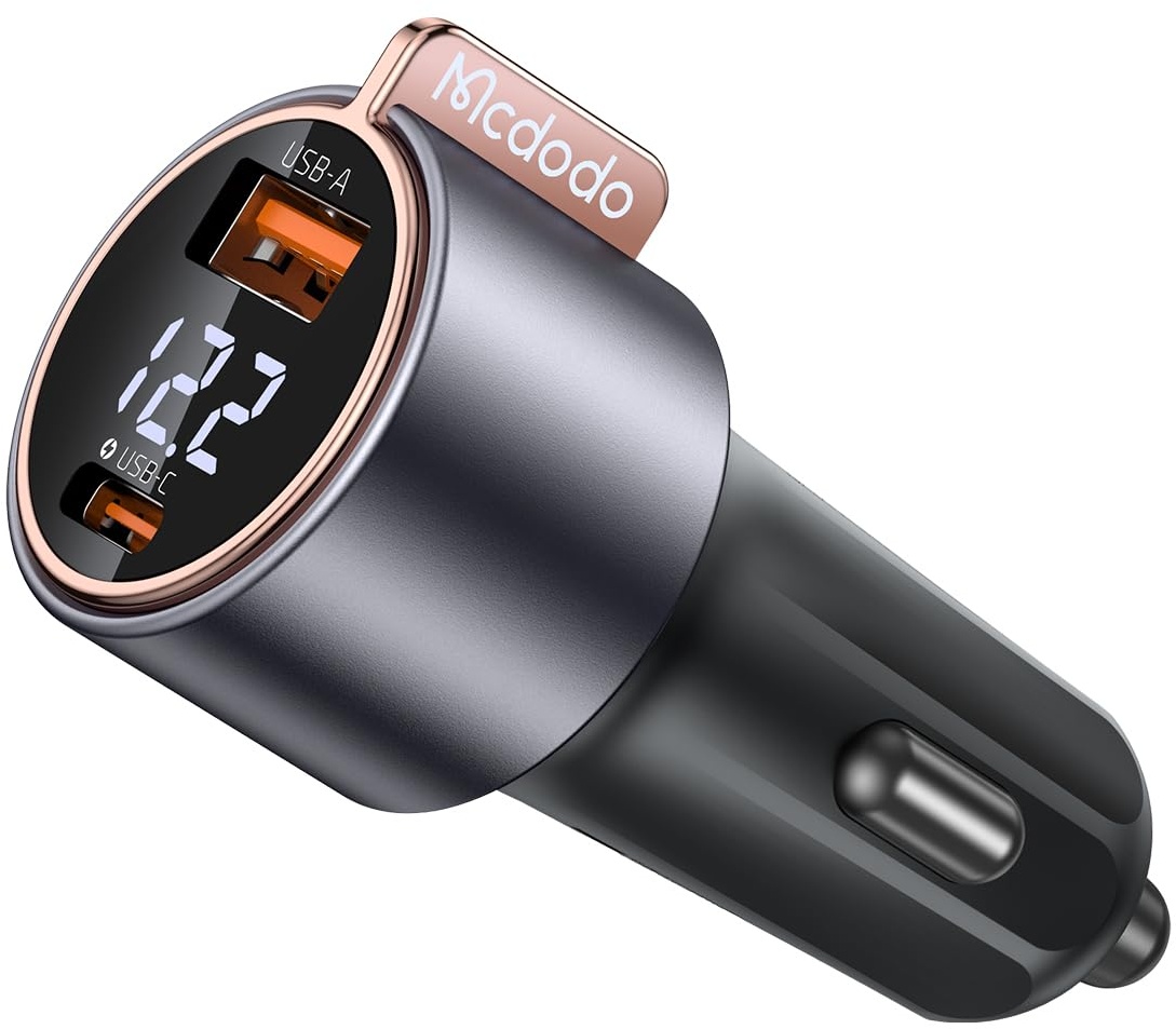 Mcdodo Zigarettenanzünder USB Adapter Steckdose 75W PD&QC3.0 USB kfz ladegerät 12v USB C Auto Ladegerät Adapter Zigarettenanzünder Steckdose Verteiler mit iPhone 14 Pro Max, iPad, Samsung S23