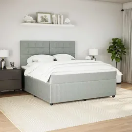 vidaXL Boxspringbett 180 x 200 cm Hellgrau