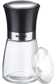 WESTMARK Blacky Gewürzstreuer, 190 ml, Eleganter Streuer mit einem feinen Lochbild, 1 Streuer, fein