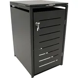 DEGAMO Mülltonnenbox KÖLN 60x62x102cm für Tonnen 120 Liter, Stahl anthrazit