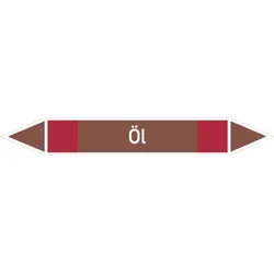 Rohrleitungskennzeichen Öl - 100x15 mm Folie selbstklebend