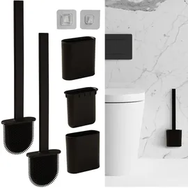 casativo WC-Bürste 2er Set Schwarz/Grau