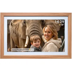 DENVER Digitaler Bilderrahmen "FRAMEO Bilderrahmen PFF-2162", braun, B:44cm H:8cm T:68cm, Digital-Bilderrahmen