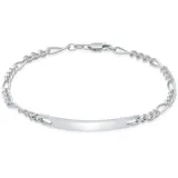 KUZZOI Figaroarmband Herren aus 925 Silber silberfarben 21 cm