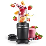 GOURMETmaxx Mixer & Smoothie Maker 4-tlg. | Standmixer elektrisch für den Vitaminkick to go | Nutrition Mixer mit auslaufsicherem Deckel | Blender, Food Processor für Shakes & Co.