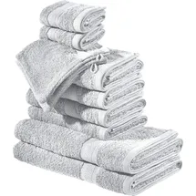 REDBEST Chicago Handtuchset 10-tlg. silber