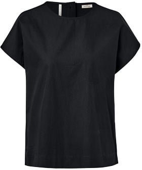 Tchibo - Blusenshirt im Materialmix - Schwarz - Gr.: 38 - schwarz - 38