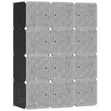 Homcom Kleiderschrank DIY 111 x 145 x 47 cm Schwarz