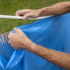 Gre Poolfolie rund blau 240 x 120 cm