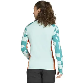 adidas Multi Synthetic Langarm-baselayer - Semi Flash Aqua / Semi Impact Orange - S