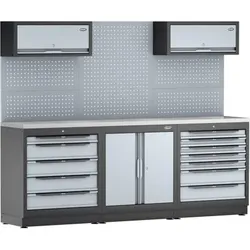 Schrankwand-Kombination ∙ Komplett-Paket ∙ Edelstahl ∙ V6000-3P2XL-X