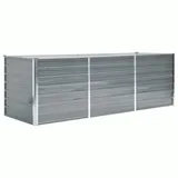 vidaXL Garten-Hochbeet verzinkter Stahl 240 x 80 x 77 cm Grau