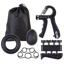 Speeron 6-teiliges Handtrainer-Set inkl. Handgriffstärker mit Zähler & Beutel