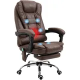 Vinsetto Bürostuhl Mikrofaser Braun