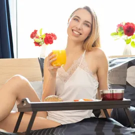 Relaxdays Betttablett braun 61,5 x 30,0 cm