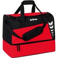 Erima Six Wings Sporttasche mit Bodenfach, rot/schwarz, L