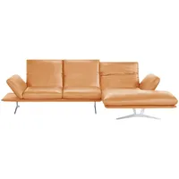 KOINOR Ecksofa Echtleder Francis , gold , Maße (cm): B: 314 H: 93 T: 159.0