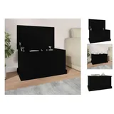 vidaXL Aufbewahrungsbox Schwarz 70x40x38 cm Holzwerkstoff schwarz