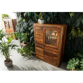 MASSIVMOEBEL24.DE Vitrine Toronto 109 x 40 x 145 cm Dunkelbraun
