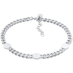 Elli PREMIUM Panzerkette Chunky Chain Plättchen Disc 925 Silber Damen 