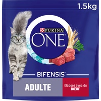 PURINA ONE Bifensis – Trockenfutter mit Rindfleisch für ausgewachsene Katzen | Beutel mit 1,5 kg | 6 Stück