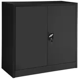 Tectake Aktenschrank 90 x 40 x 90 cm schwarz