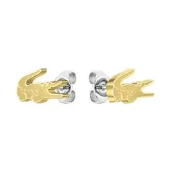 Lacoste für Damen. 2040051 Vergoldete Knopf-Ohrringe (OSFA), Lässig, Rostfreier Stahl
