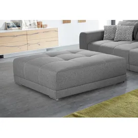 Jockenhöfer Hocker Moldau XXL Webstoff 120 x 39 x 120 cm Grau