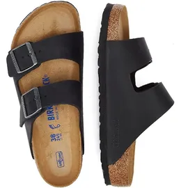 Birkenstock Arizona Weichbettung Naturleder geölt schwarz 46