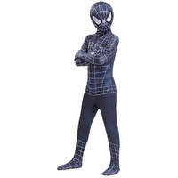 Diudiul Luxus Kids Superheld Spiderman Kostüme für Kinder Action Dress Ups und Zubehör Party Cosplay Kostüm (XS(100-110cm), Schwarz-Venom)