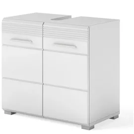 inn.furn Waschbeckenunterschrank 60 x 56 x 34 cm Weiß Hochglanz