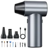 salcar Elektrisches Staubgebläse Tragbares 3-Gang Silber