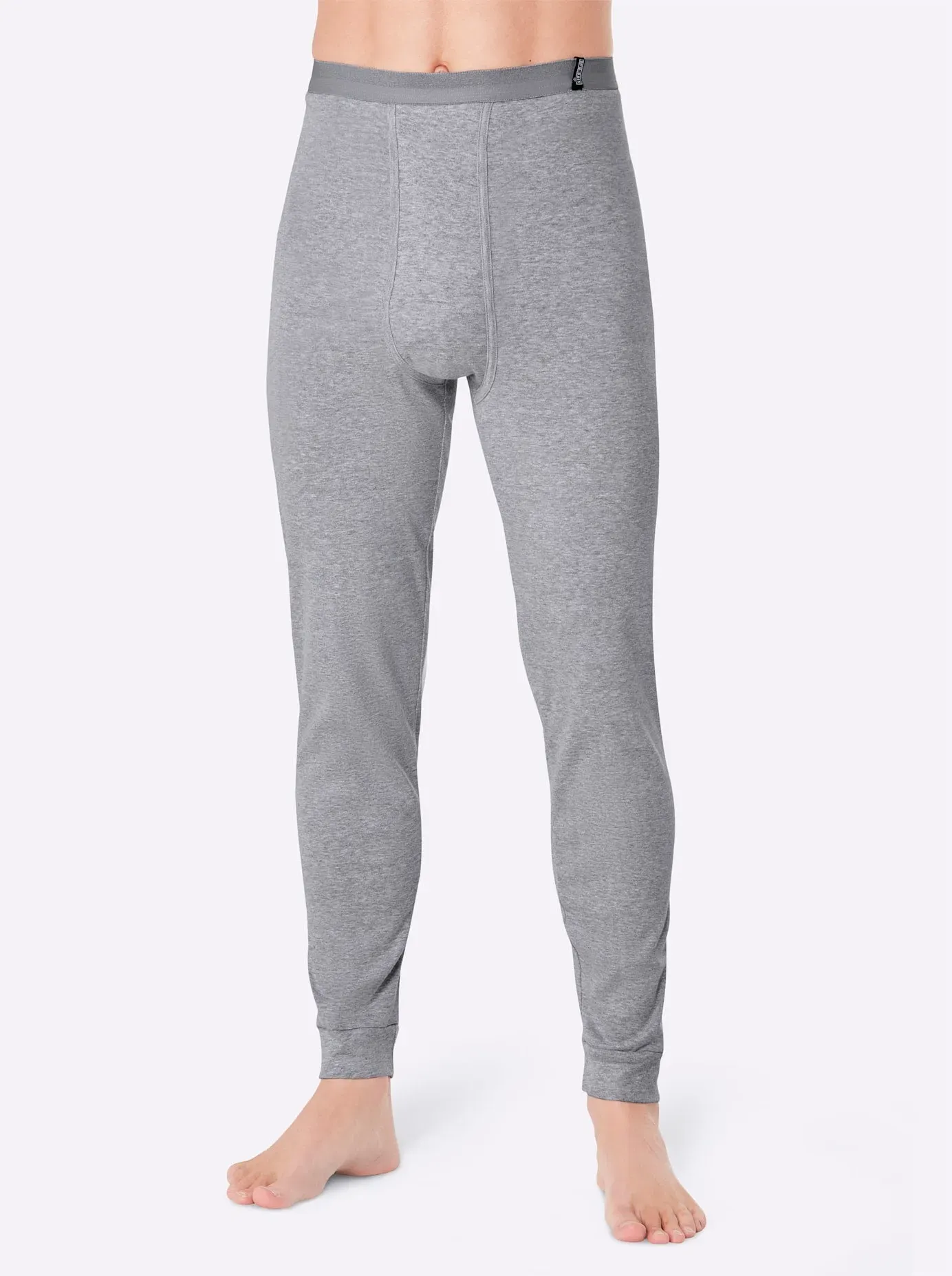 Lange Unterhose KINGS CLUB, Herren, Gr. 12, 2 Stk., blau (marine, grau, meliert), 100% Baumwolle, Meliert:4% Polyester, 96% Baumwolle, Unterhosen Lange Unterhose