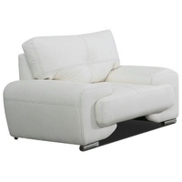 MOEBLO Sessel Florida Lux (Lounge Sessel mit Armlehnen - Armlehnensessel Fernsehsessel Polstersessel Federkern - mit Design Füßen, Sessel gepolstert - Polsterstuhl für Esszimmer & Wohnzimmer), (BxTxH):135x100x90cm weiß