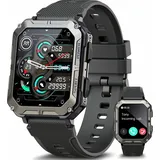 Sross Smartwatch, Fitness Tracker Uhr, Damen Herren Smartwatch (Fitnessuhr mit Telefonfunktion 1,83" HD Voll Touchscreen Zoll