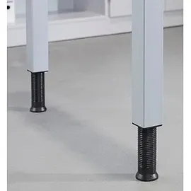 Hammerbacher JS08 höhenverstellbarer Schreibtisch ahorn rechteckig, 4-Fuß-Gestell silber 80,0 x 80,0 cm