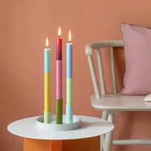 REMEMBER Stabkerzen 3er Set "Palma" 26cm hoch aus veganem Stearinwachs