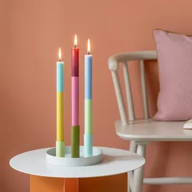 REMEMBER Stabkerzen 3er Set "Palma" 26cm hoch aus veganem Stearinwachs