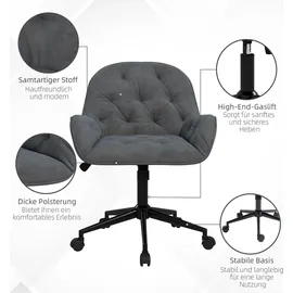 Vinsetto Chefsessel Polyester Dunkelgrau