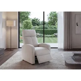 MCW Fernsehsessel F76 Stoff/Textil 75 x 100 x 90 cm Weiß mit Liegefunktion