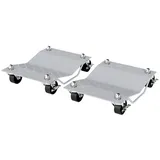 Novzep Rangierwagenheber Rangierheber 2 Stücke Rangierhilfe Reifenwechsel Wagenheber, mit 4 Rollen für Auto PKW 40,5L x 30B x 13,5H cm grau